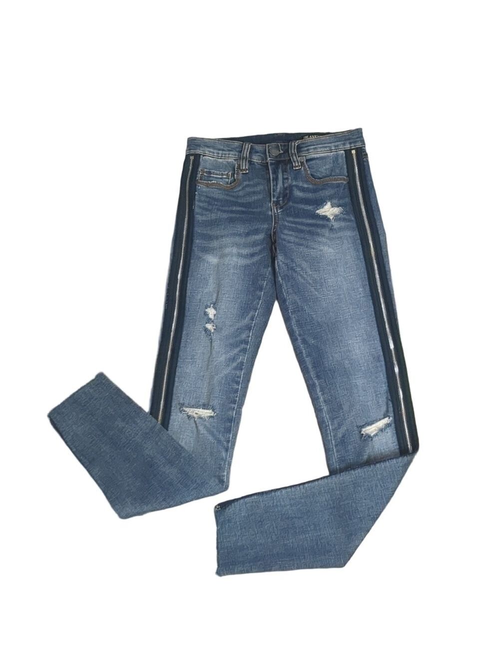 BLANK nyc the bond side zippers and distressed jeans size 24